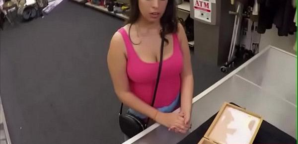  Hot babe Nina fucked by pawnshop owner